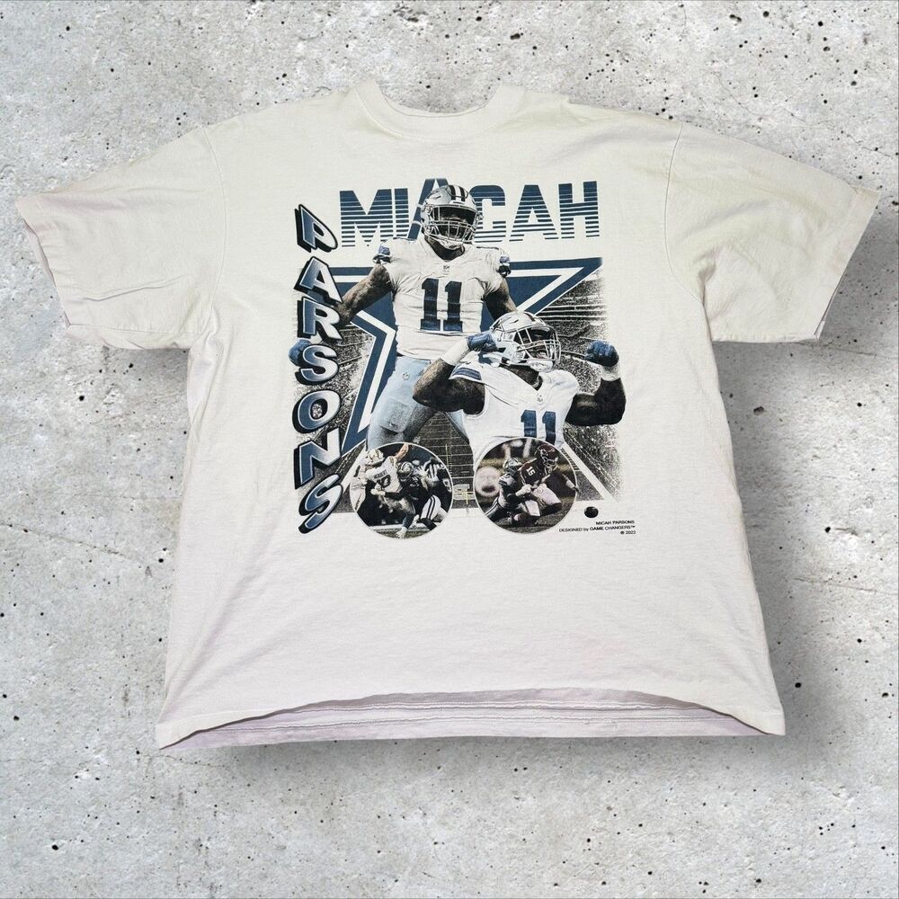 Micah Parsons Dallas Cowboys Graphic T-Shirt White Game Changers 2022 2XL
